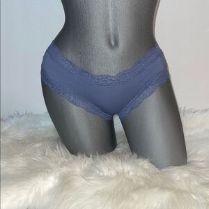 Victoria’s Secret Pink Cotton Lace-Trim Cheeky Cheekster Panty Underwear. NWT